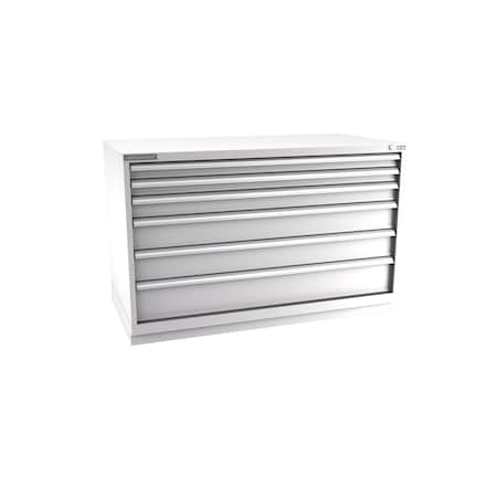 Champion Tool Storage Modular Drawer Cabinet, 6 Drawer, Light Gray, Steel, 56-1/2 in W x 28-1/2 in D x 36 in H D15000601ILCFTB-LG